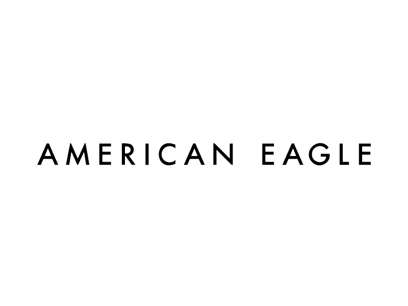 Logotipo de American Eagle en texto negro sobre fondo blanco