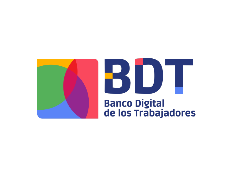 BDT logo with colorful square icon and blue text “Banco Digital de los Trabajadores”