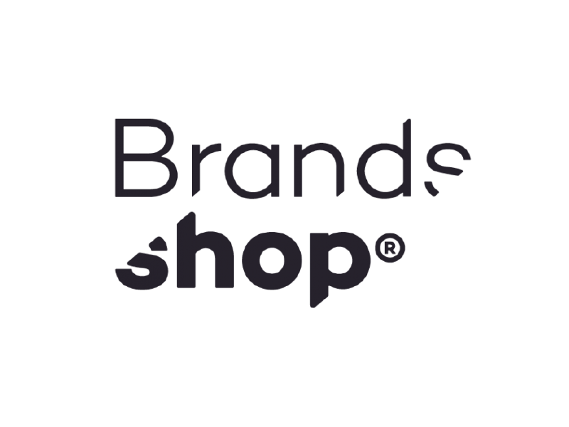 Logotipo de la marca en texto negro sobre fondo blanco
