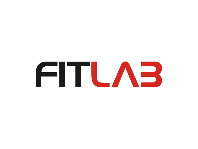 Logotipo de FITLAB en negro y rojo sobre fondo blanco.
