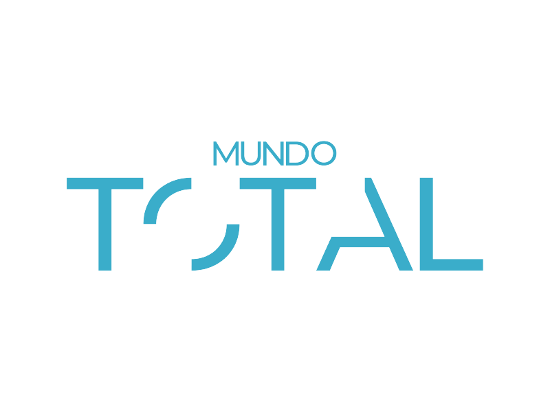 Logotipo de Mundo Total en color turquesa sobre fondo blanco.