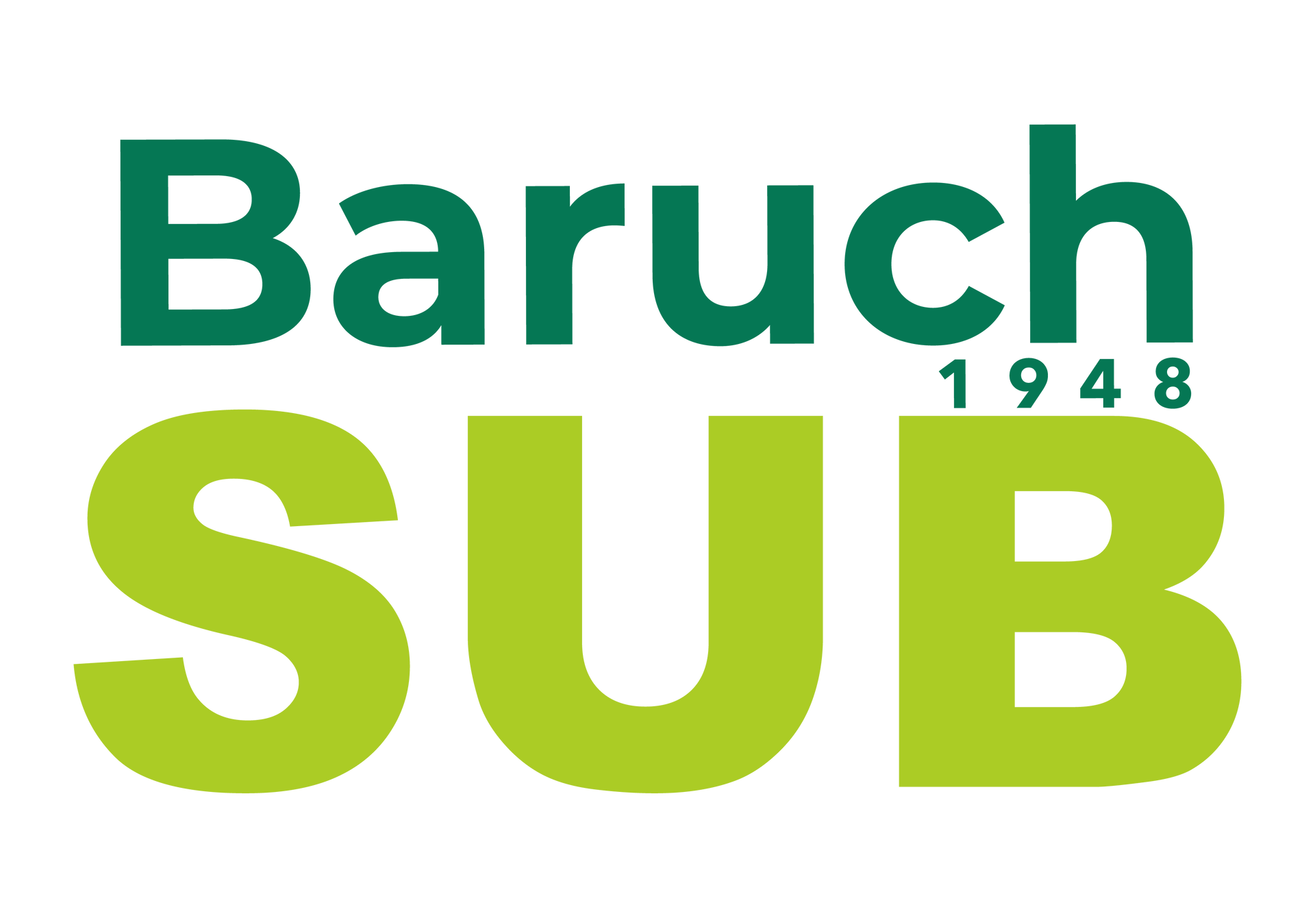 Logotipo de Baruch SUB en verde lima, con