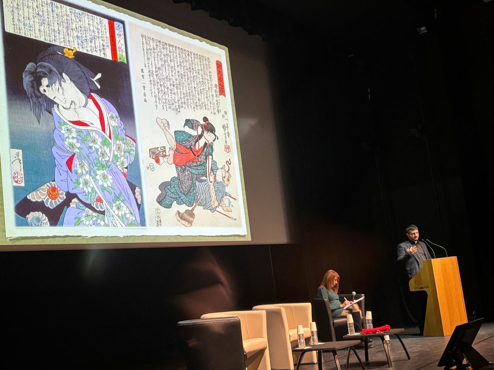 Christian Russo alla conferenza sullo Hojojutsu a Parigi