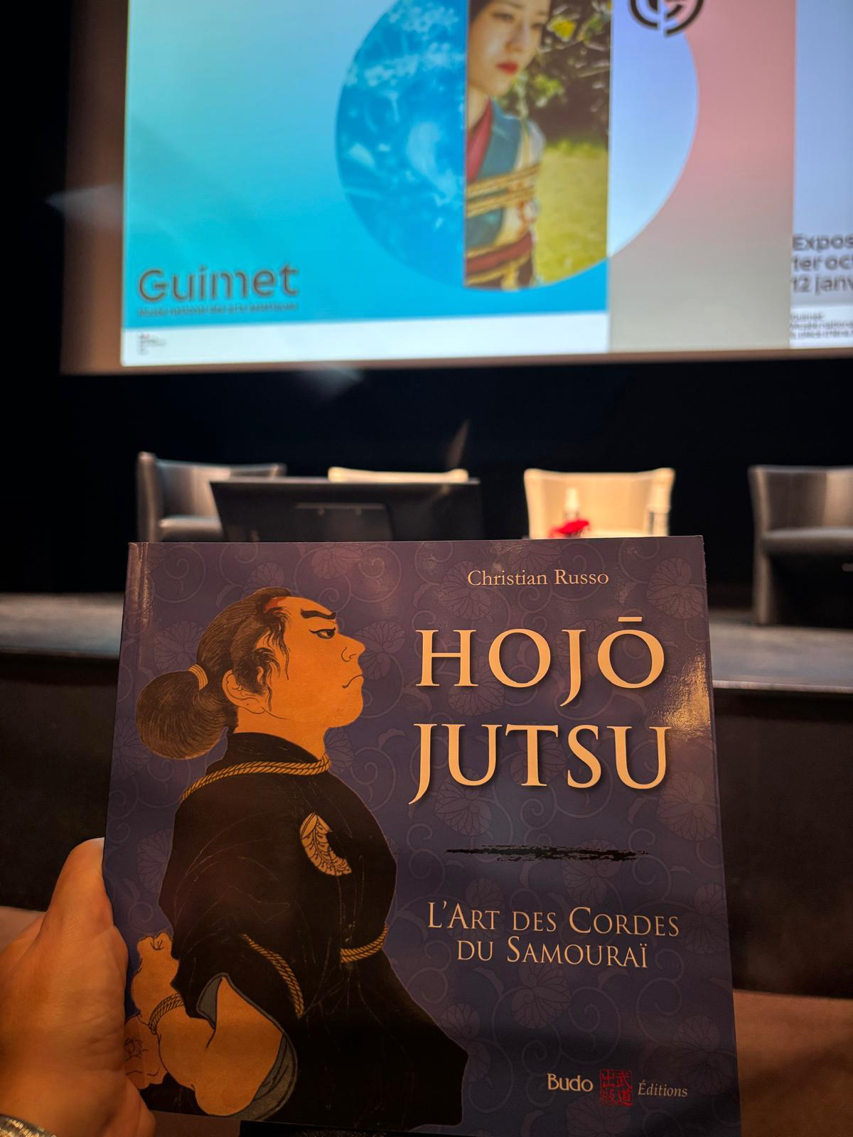 Christian Russo alla conferenza sullo Hojojutsu a Parigi