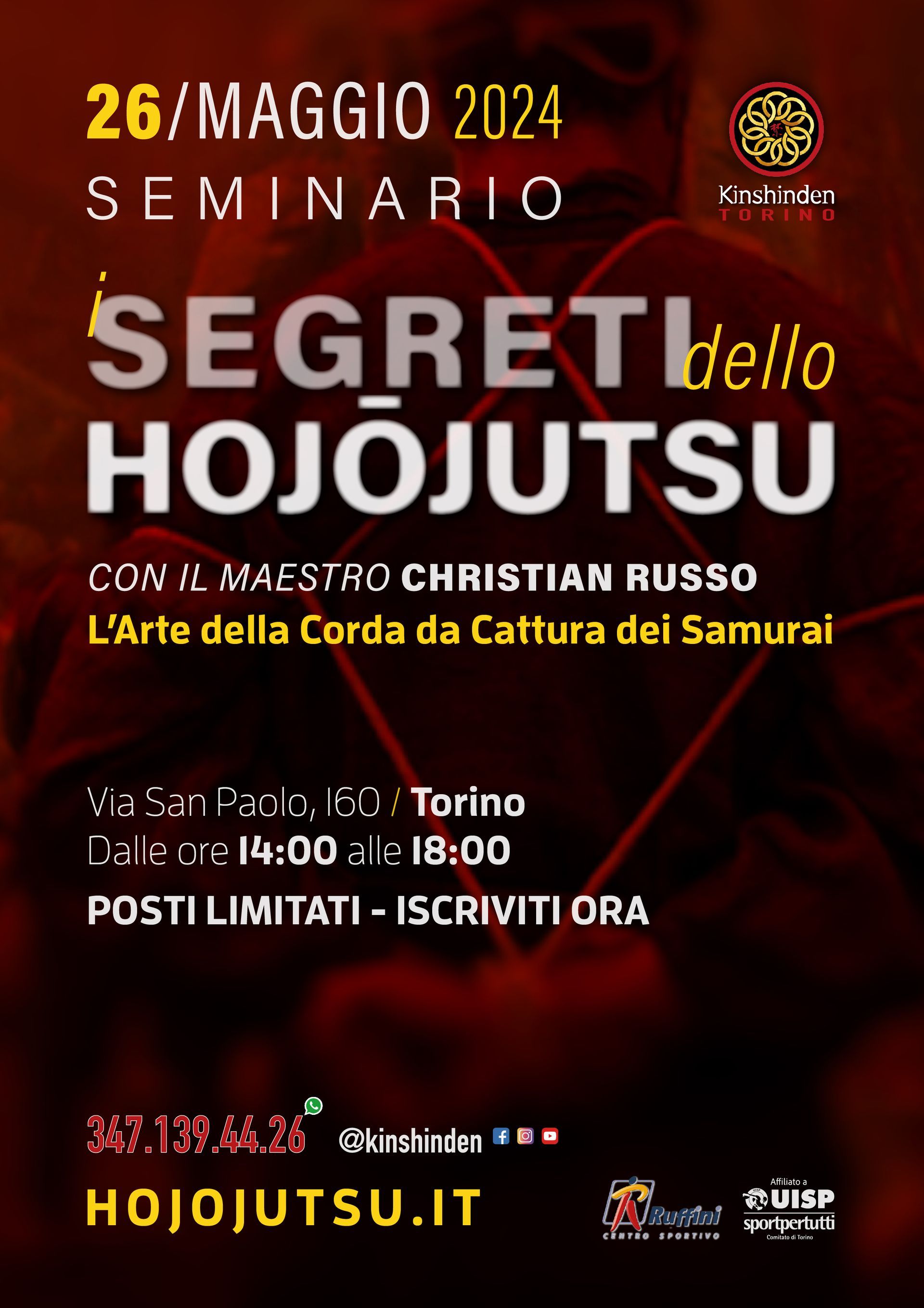 Locandina Seminario I Segreti dello Hojojutsu
