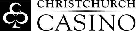 A black and white logo for christchurch casino