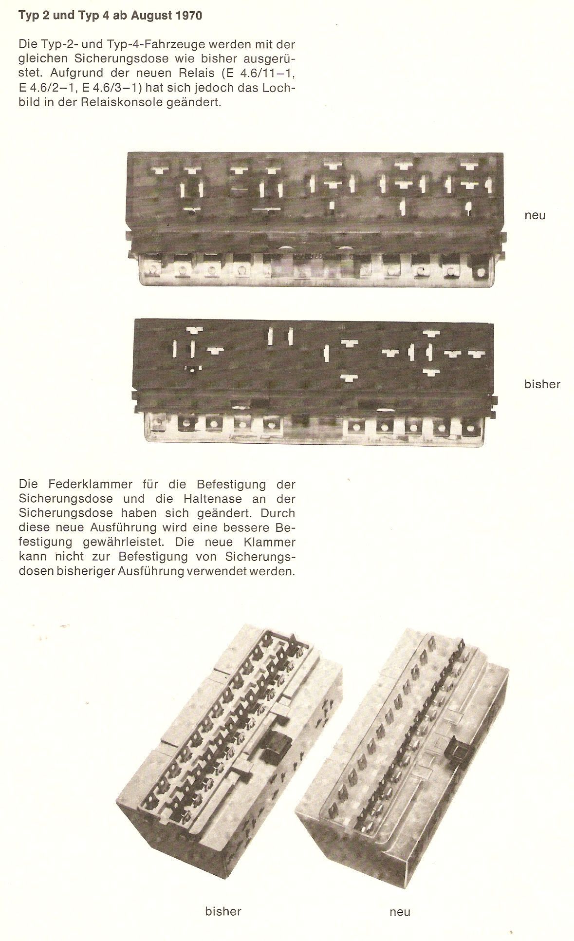 Sicherungsdose ab August 1970