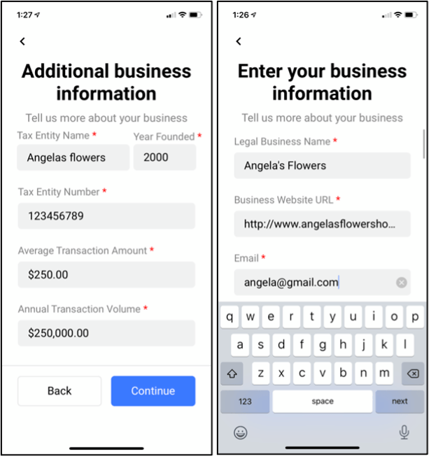 Request a Number in Business Info Request a Number in Business Info