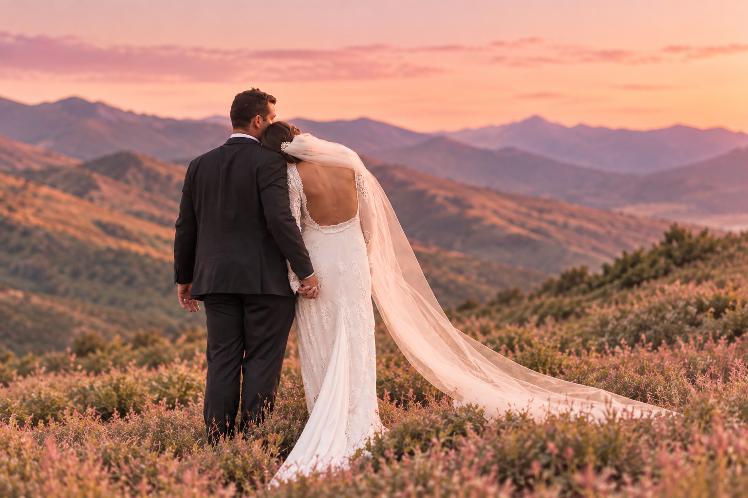 Wedding ceremony in the countryside