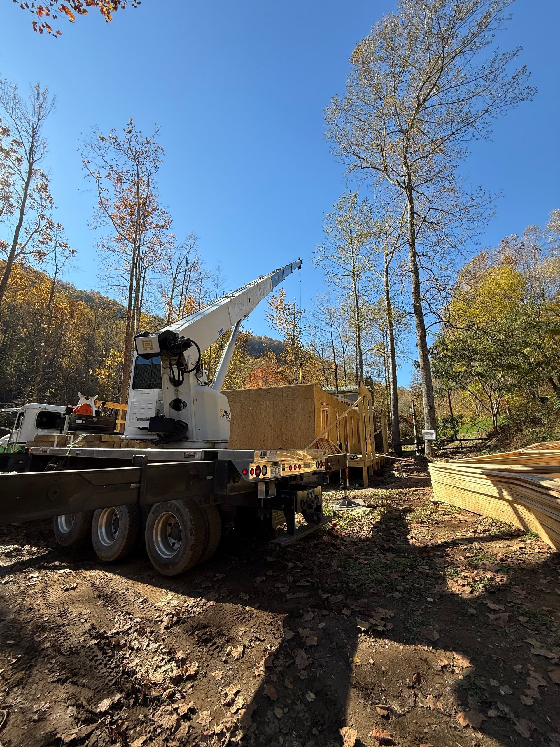 crane for trusses in asheville