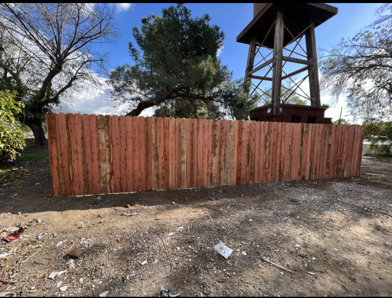 closeup of wood fence