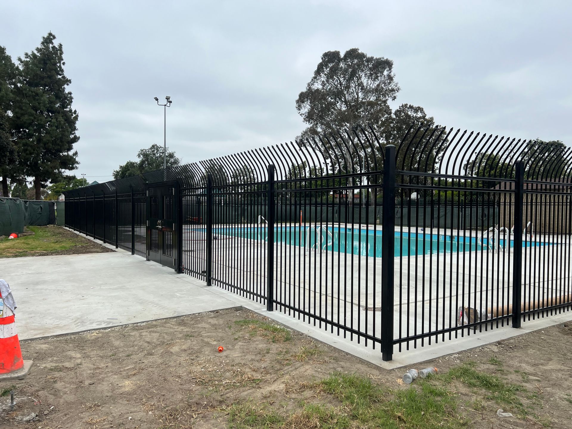 wrought iron fence outside of residential home