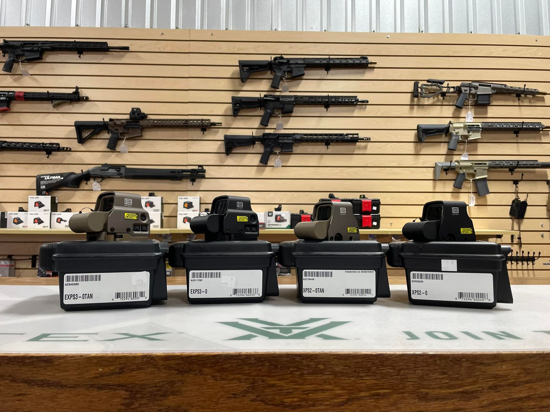 A store filled with lots of items and a yellow flag that says liberty