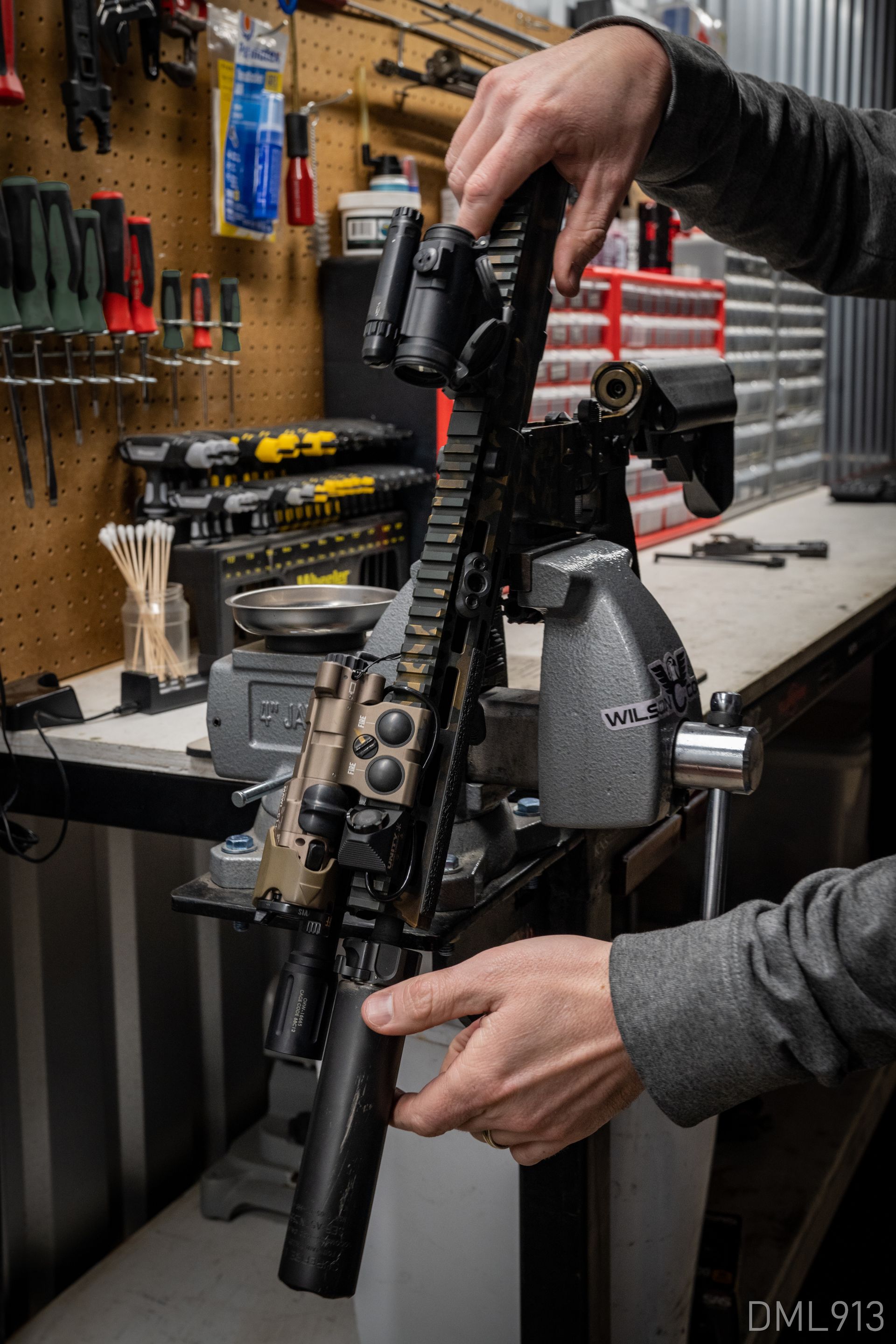 Sniper with long range scope