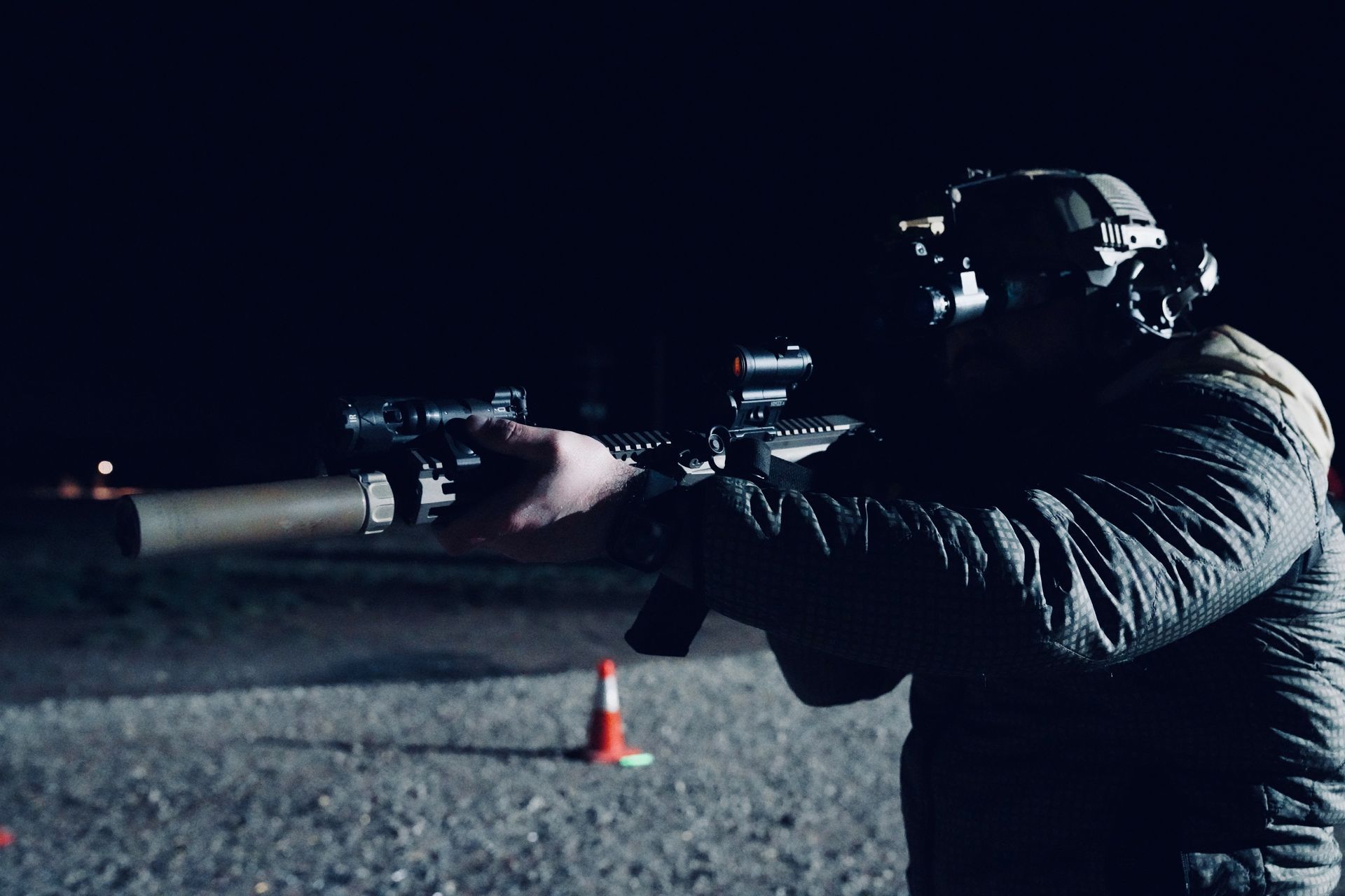 A man doing shooting practice