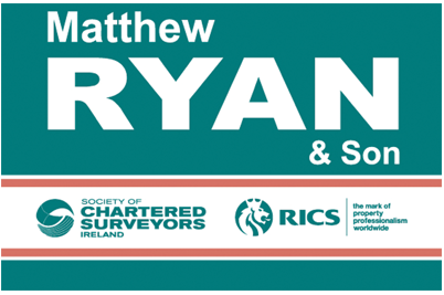 A blue sign that says matthew ryan and son