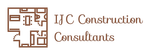 IJ C Construction Consultants logo with brown geometric icon and text on white background