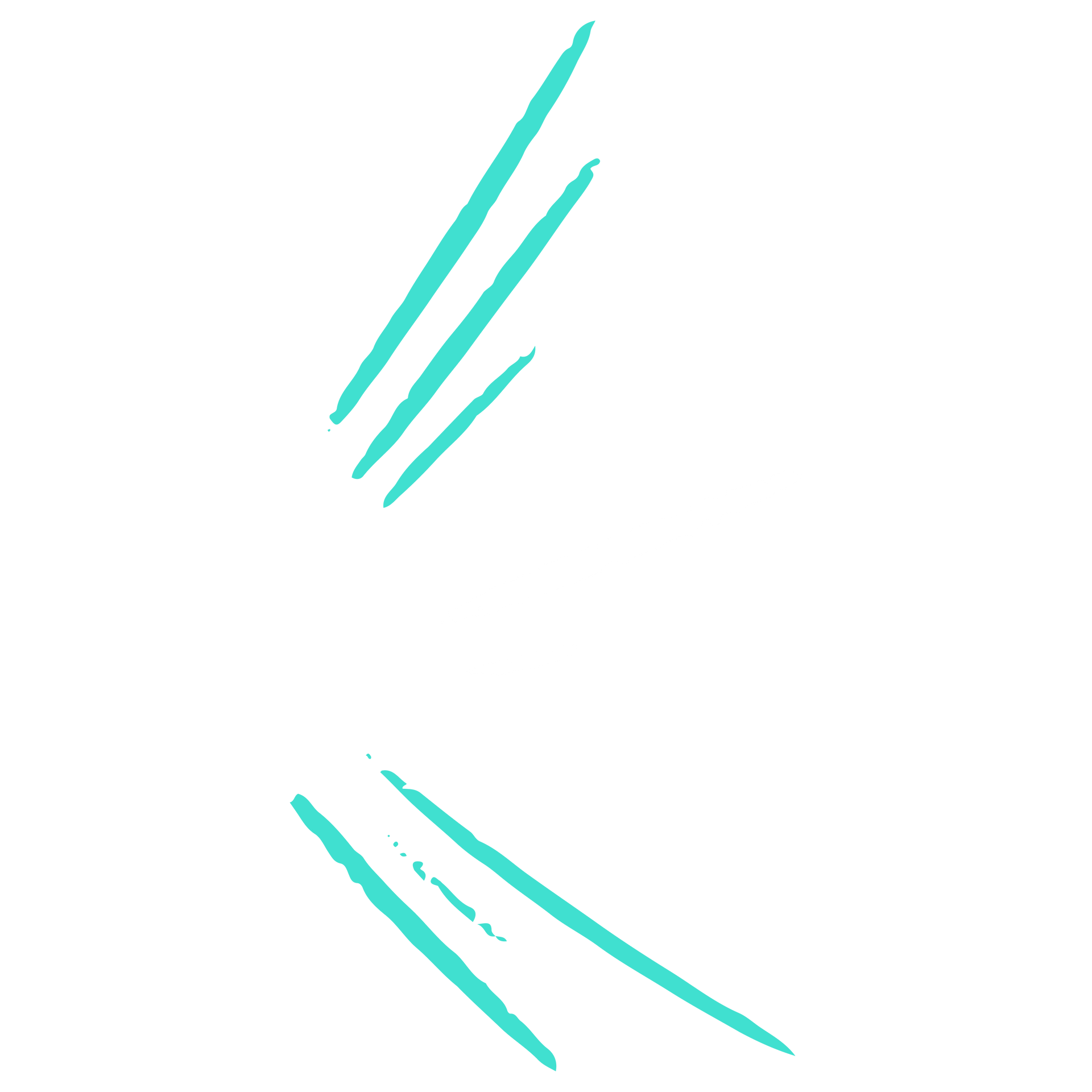 Teal diagonal lines; artistic visual.