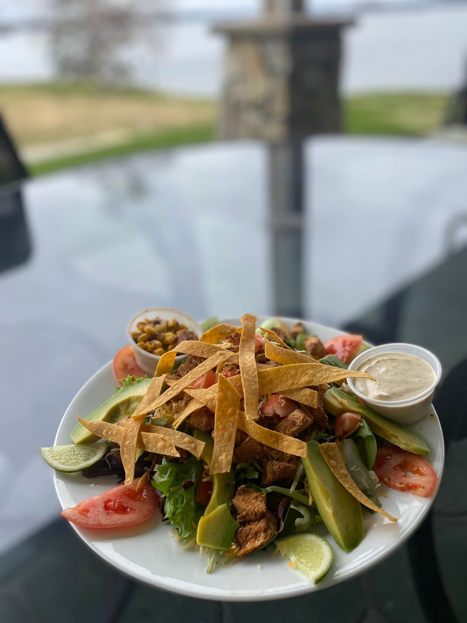 A close up of a plate of food on a table.