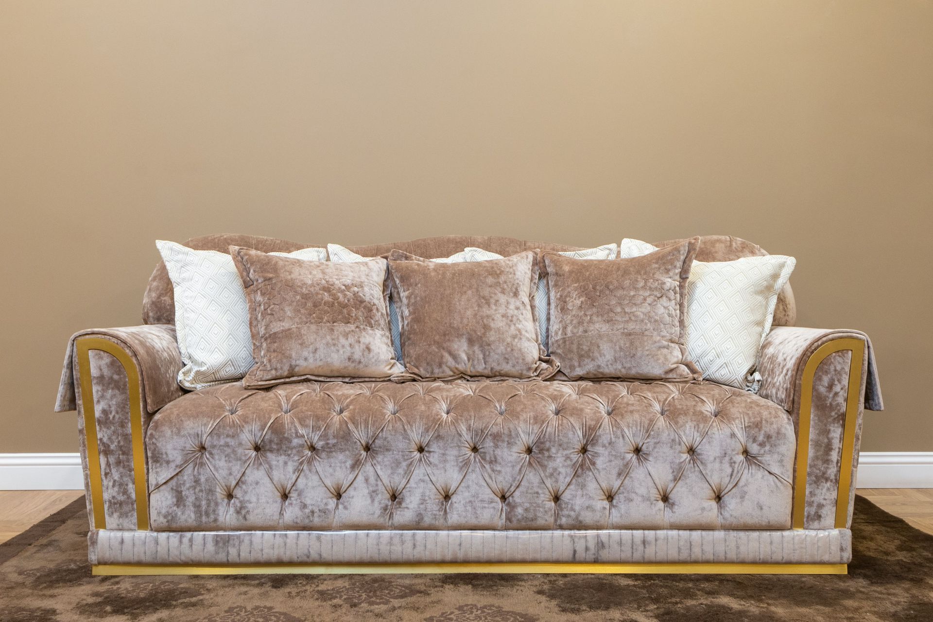 fine upholstery on couch