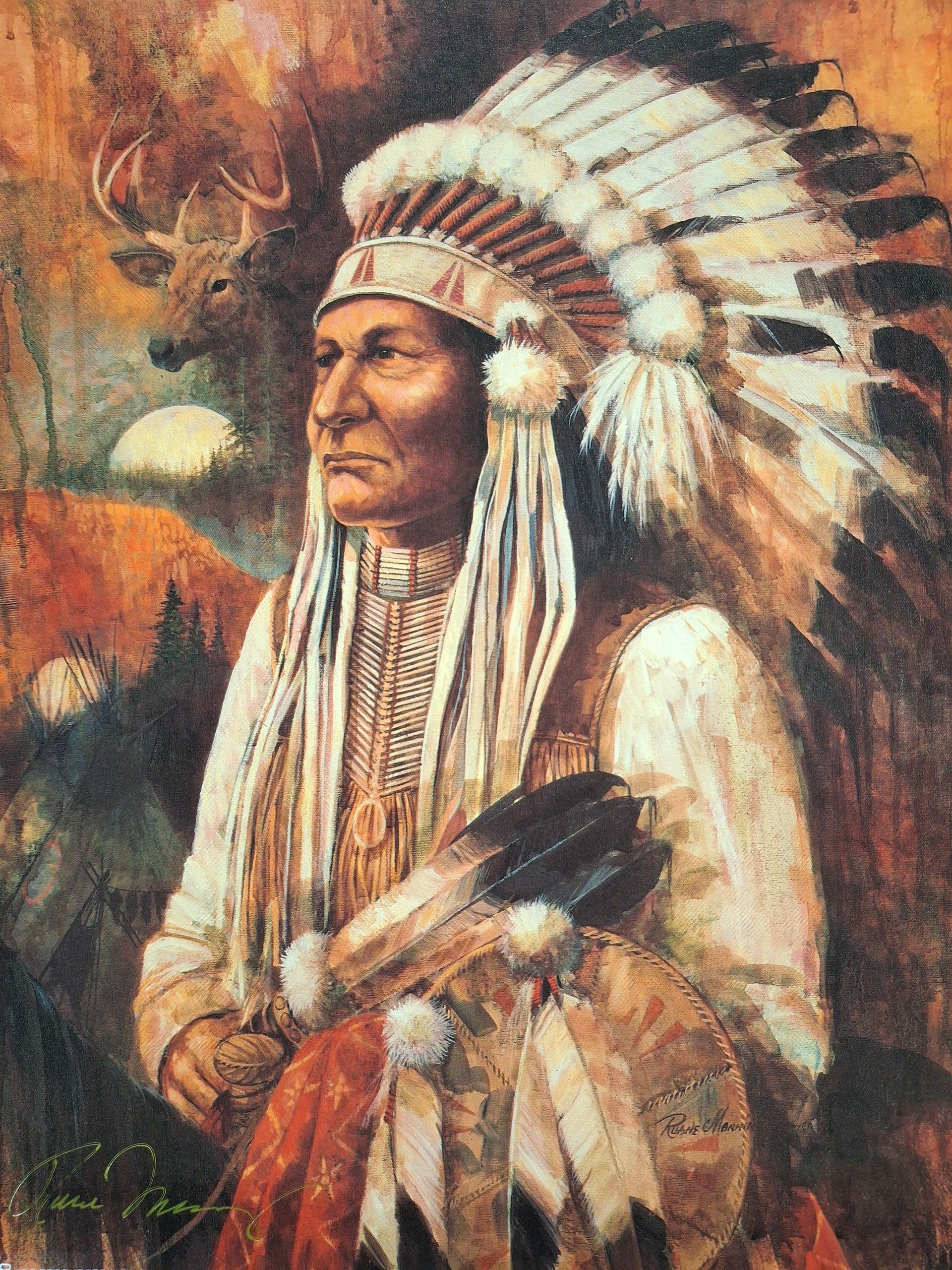A painting of a Cheyenne Chief