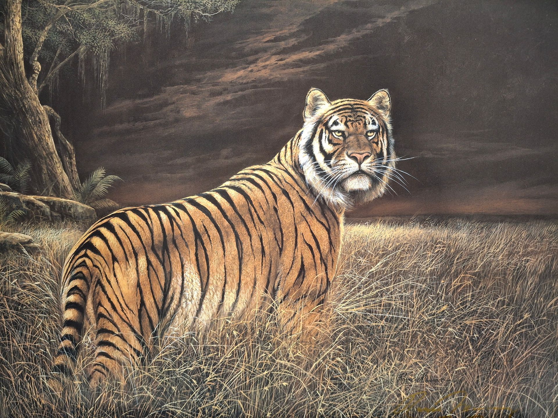 A painting of a Bengal Tiger