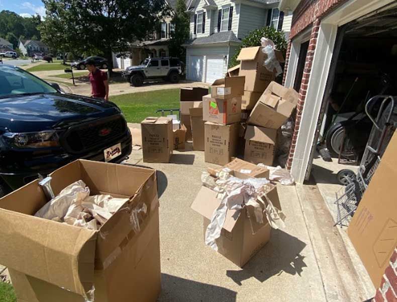 cardboard boxes