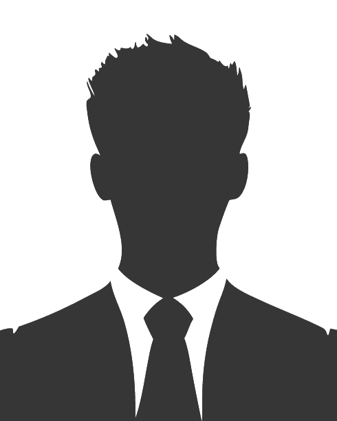 Silhouette of a person in a suit and tie, shown as a generic profile icon