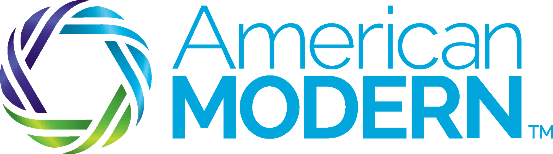 American Modern logo with blue and green circular mark and blue company name text