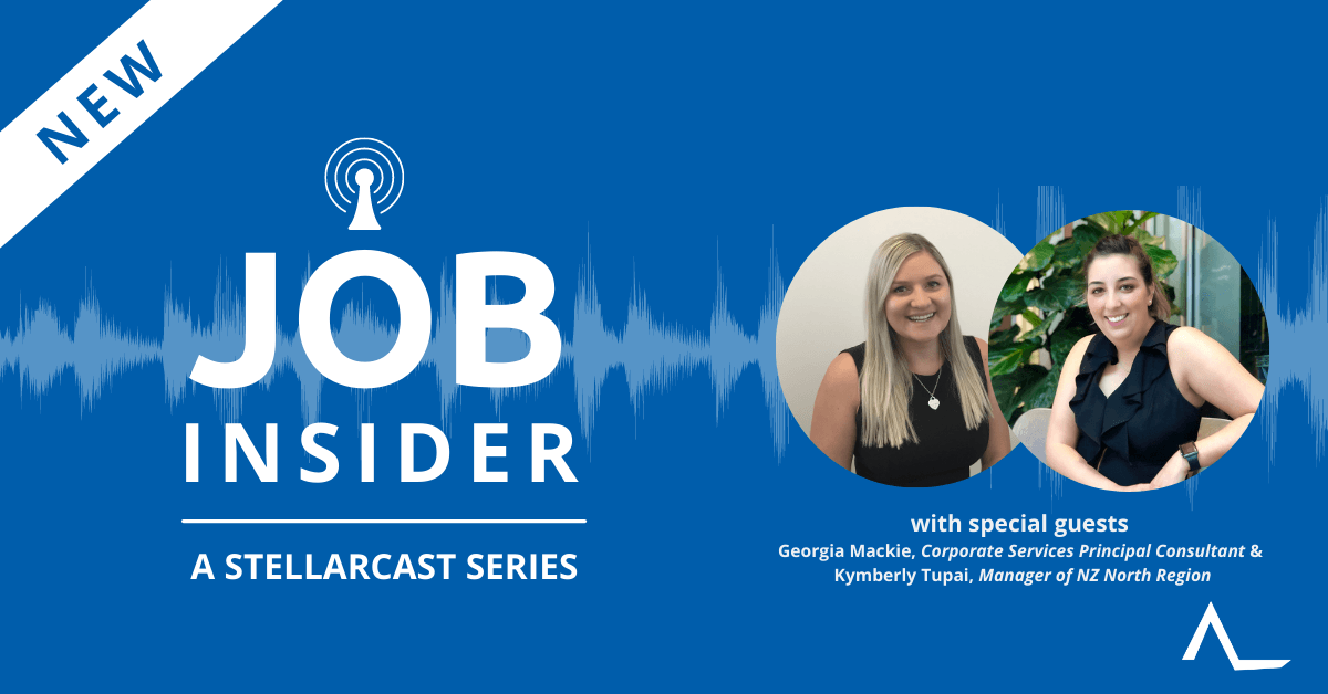 Blue podcast graphic: 
