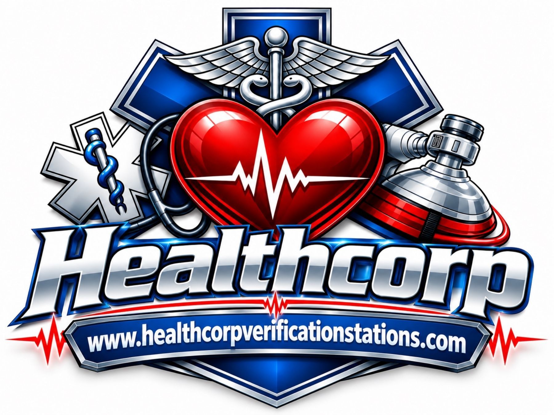 American Heart Association aligned training site logo with red heart and circular text