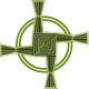 A green cross in a green circle on a white background.
