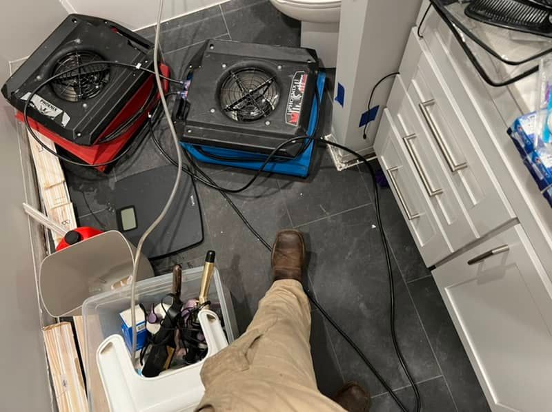 air movers in bathroom