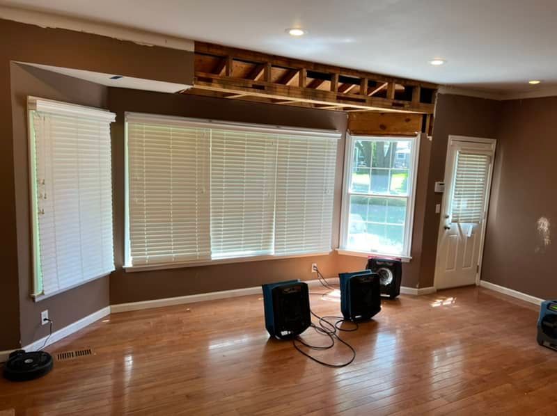ceiling water damage removal