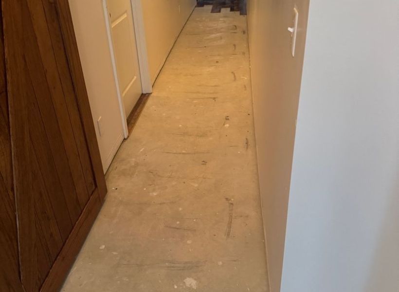 hallway after water mitigation