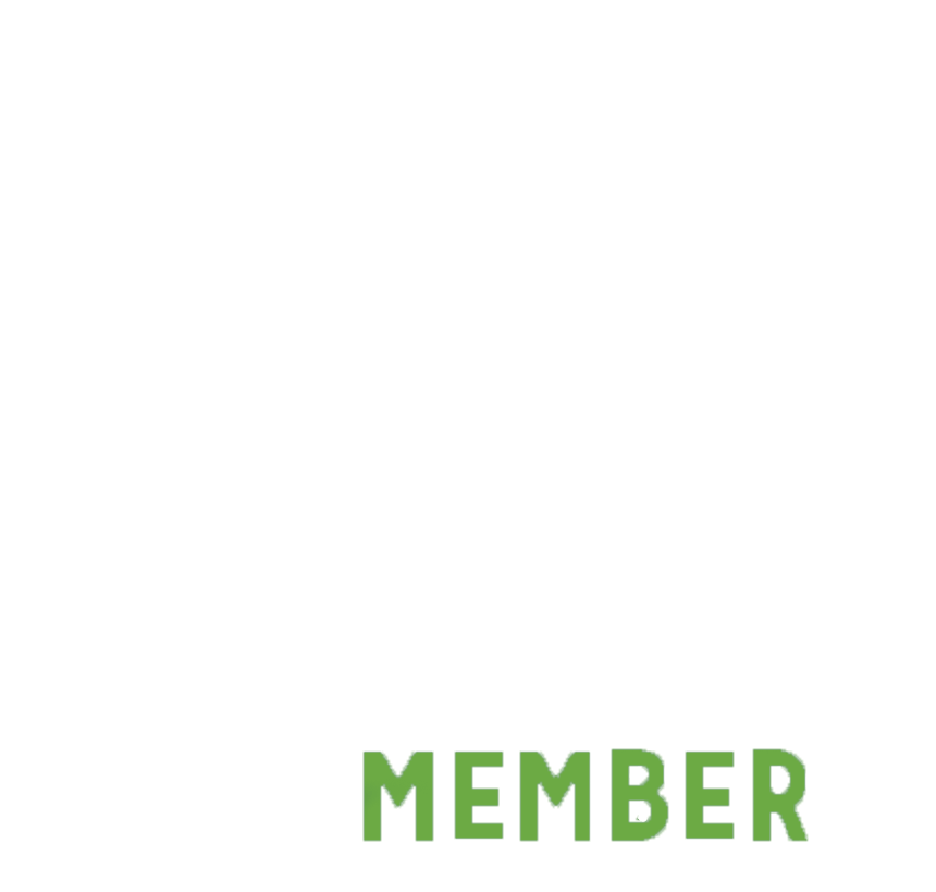 The word member is written in green on a white background.