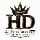 Black and gold HID Auto Body & Paint logo with a crown above the letters.