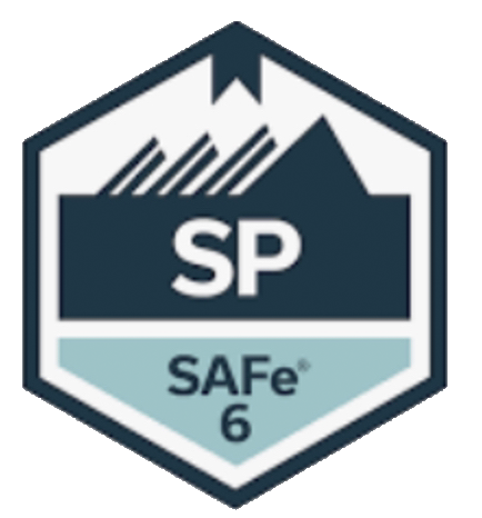 A logo for safe 6 with a mountain in the background.