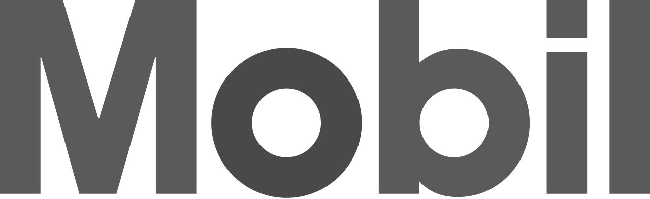 The word mobil is written in black and white on a white background.