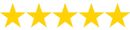 Five yellow stars in a row, indicating a high rating or review.