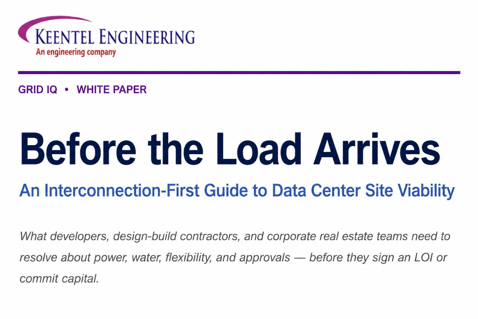 Medium Voltage Interconnection Engineering technical white paper cover by Keentel Engineering