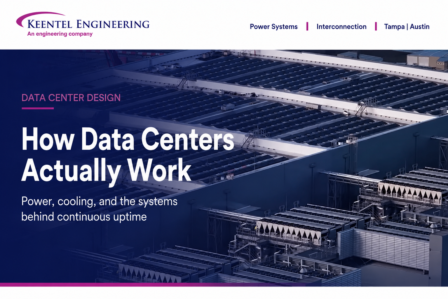 Data center power and cooling infrastructure