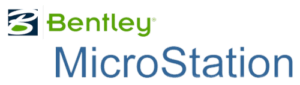 Bentley MicroStation logo. White background. The word 