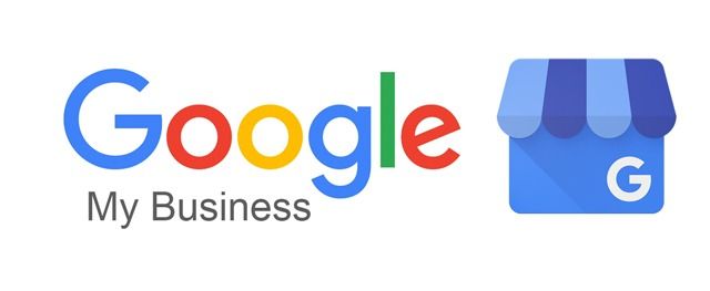 Google My Business logo: Google text in blue, red, yellow, and green, with a shop icon.