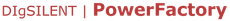 DigSILENT | PowerFactory logo in dark red text.