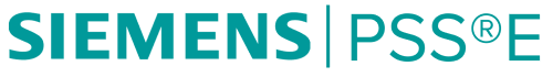 Siemens PSS®E logo. Teal text on a white background.