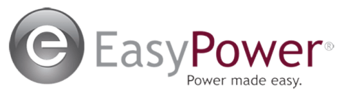 EasyPower logo: gray circle with 