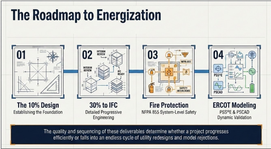Utility-scale BESS roadmap from design to ERCOT modeling.