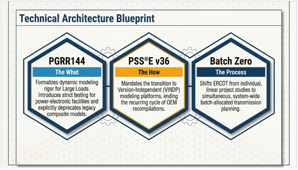PGRR144 PSS/E v36 and ERCOT Batch Zero modeling framework