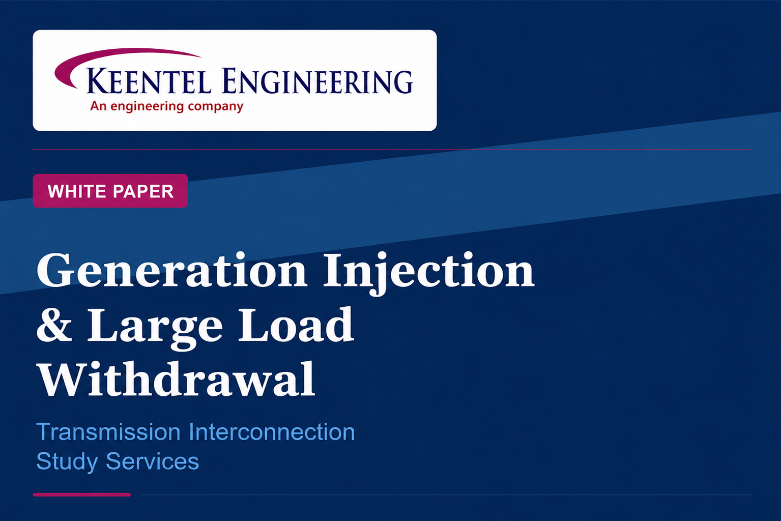 Keentel Engineering white paper cover for transmission interconnection study services